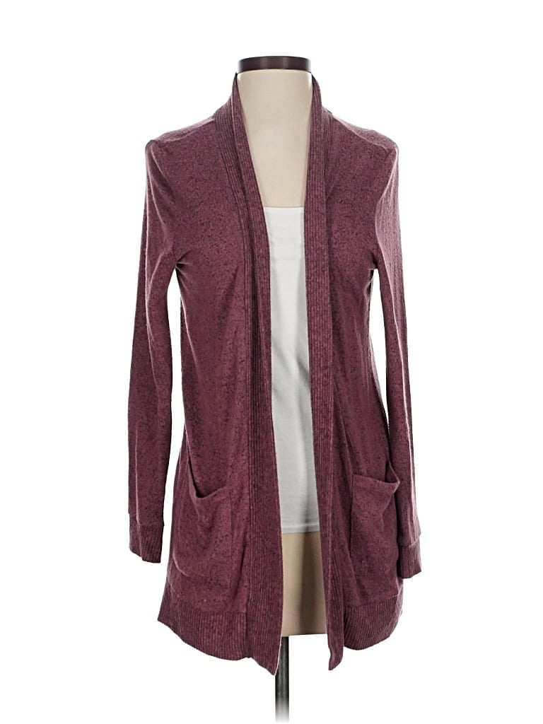 Pre-owned Market & Spruce Cardigan Sweater In Burgundy