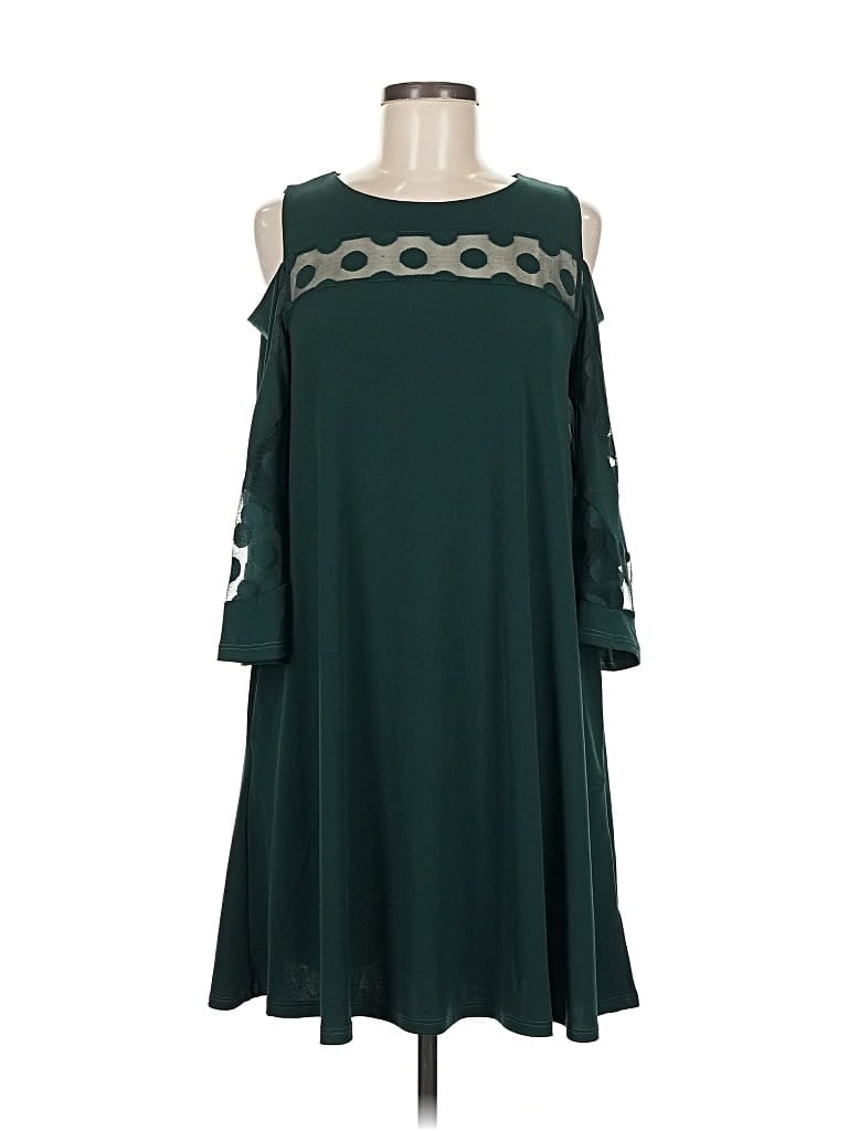 Pre-owned Nina Leonard Casual Dress In Green