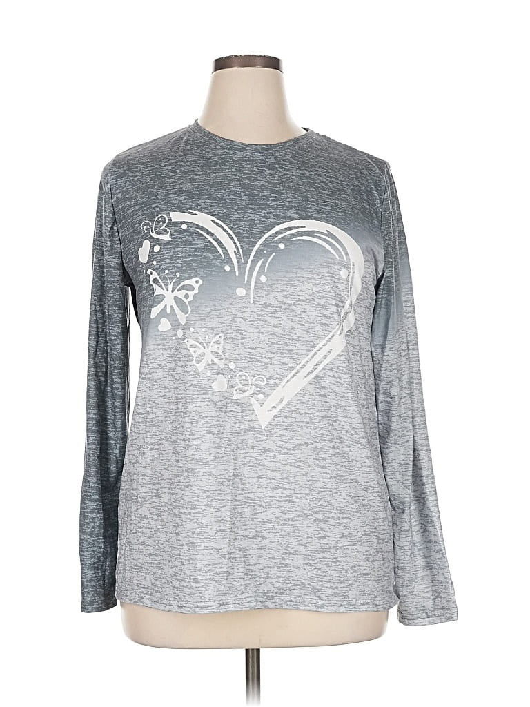 Pre-owned Unbranded Long Sleeve T-shirt In Silver