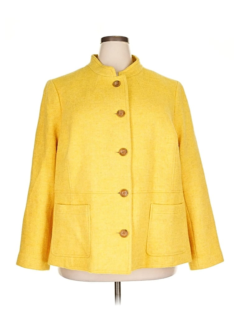 Pre-owned Talbots Coat In Yellow