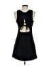 Hollister 100% Polyester Solid Black Casual Dress Size 1 - photo 2