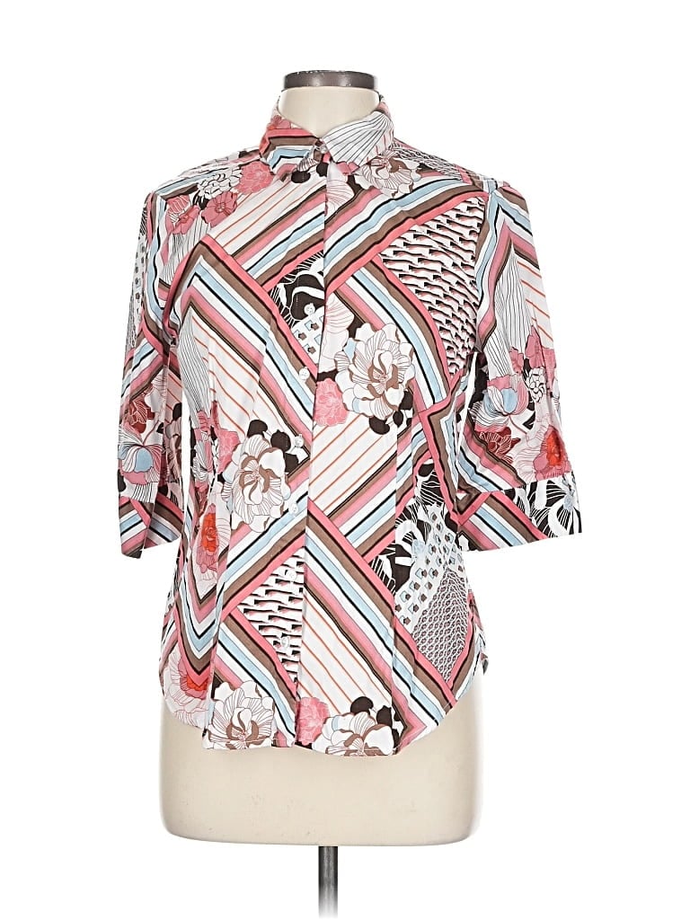 Pre-owned 7th Avenue Design Studio New York & Company Short Sleeve Blouse In Red