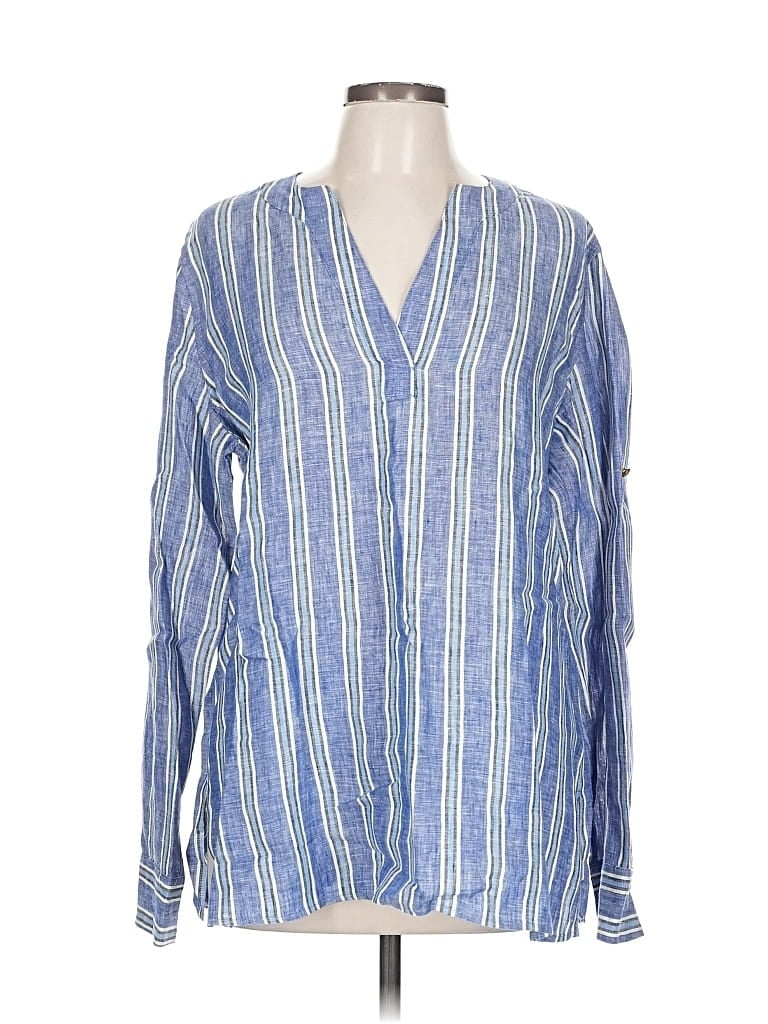 Pre-owned Polo Ralph Lauren Long Sleeve Blouse In Blue
