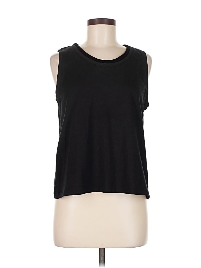Pre-owned Jjill Sleeveless Top Black Scoop Neck Tops