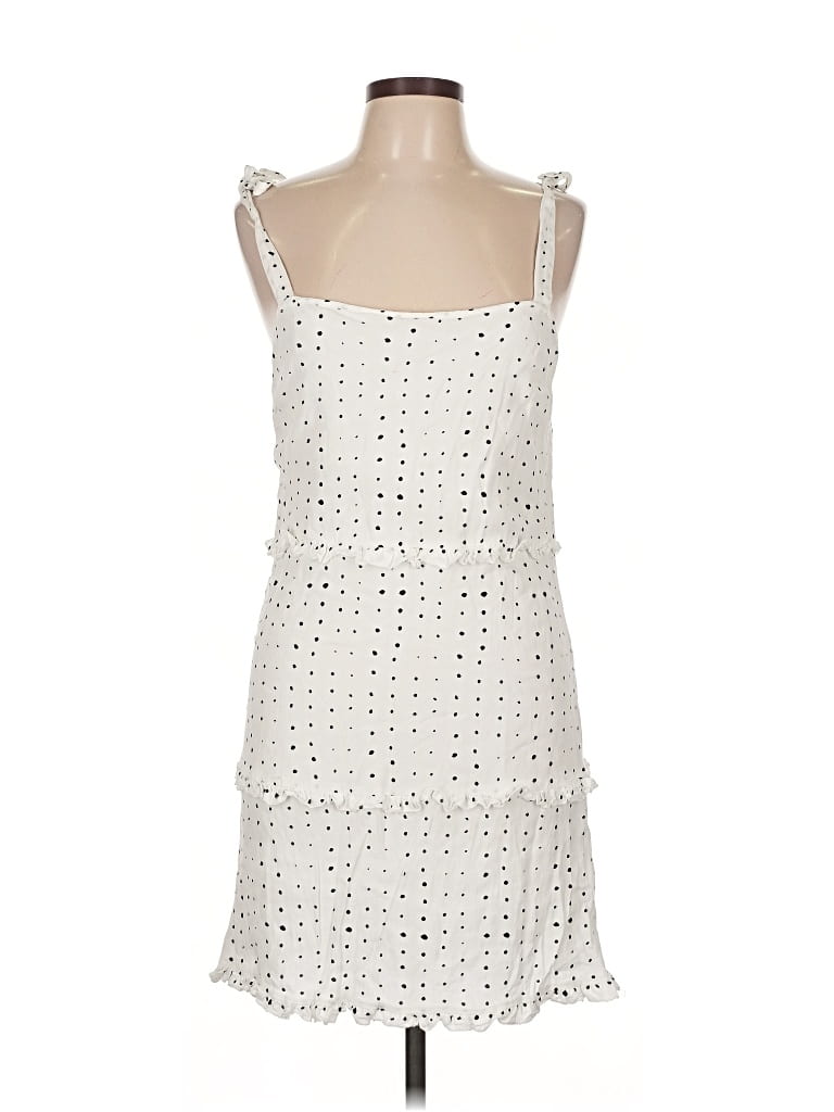 Pre-owned Olivaceous Casual Dress In White