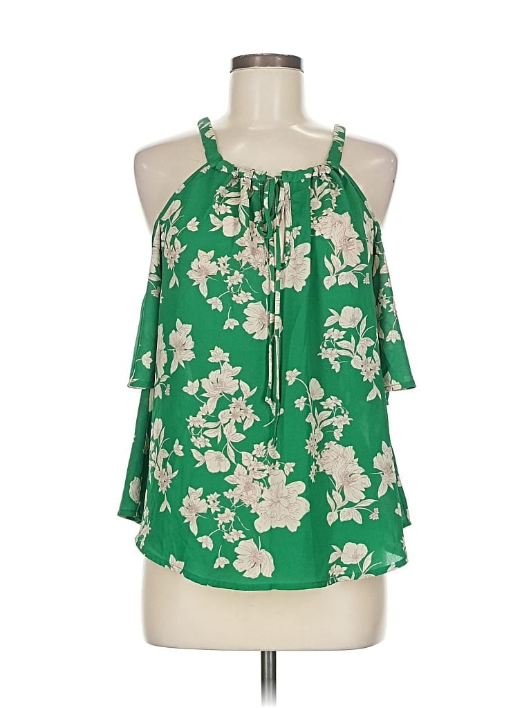 Pre-owned Sienna Sky Sleeveless Blouse In Green