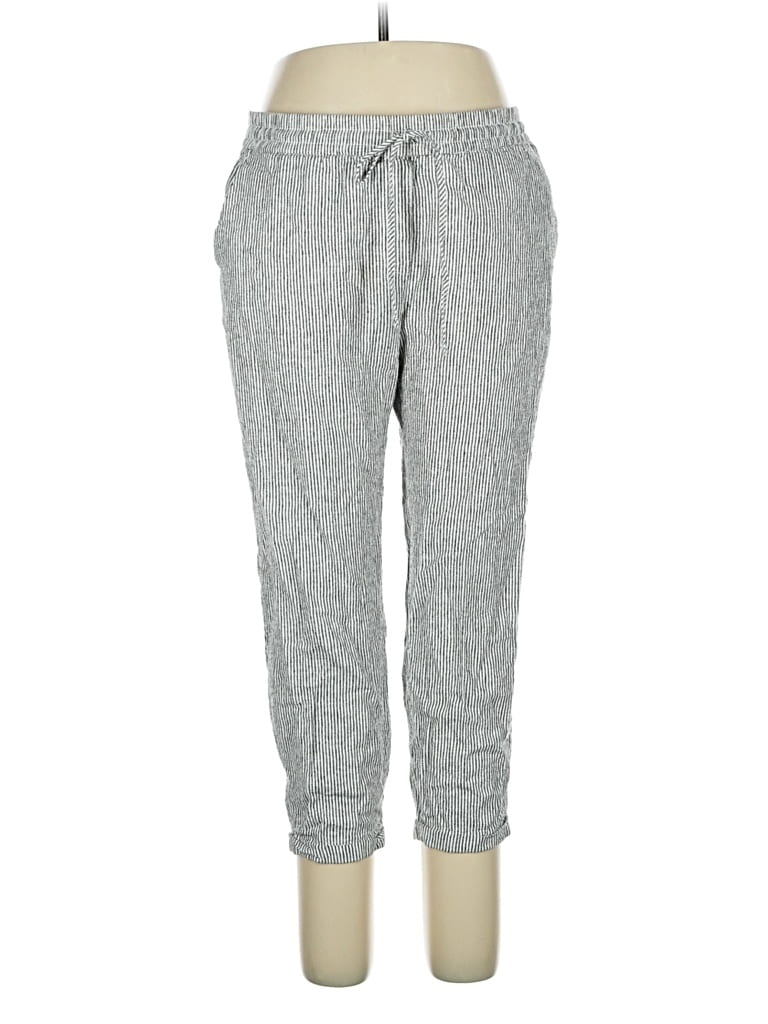 Pre-owned J.crew Factory Store Linen Pants In Gray