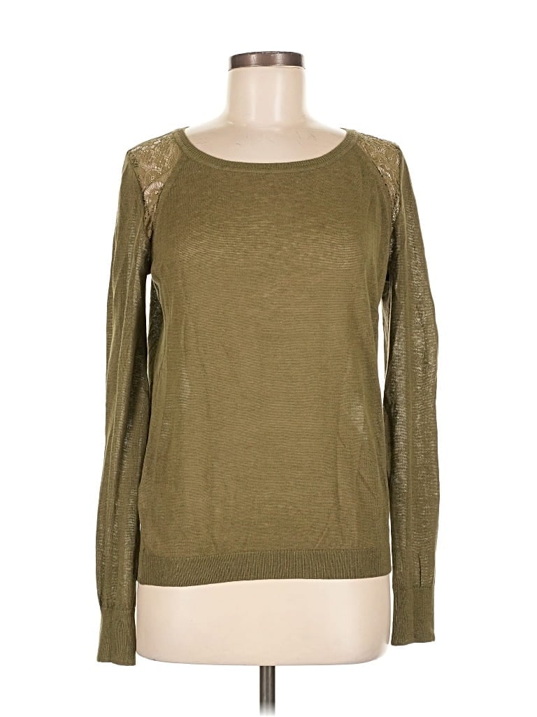 Pre-owned Ann Taylor Loft Pullover Sweater In Green