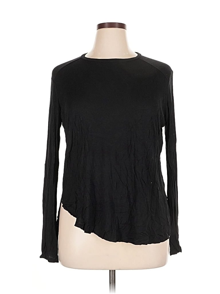 Pre-owned Halogen Long Sleeve T-shirt In Black