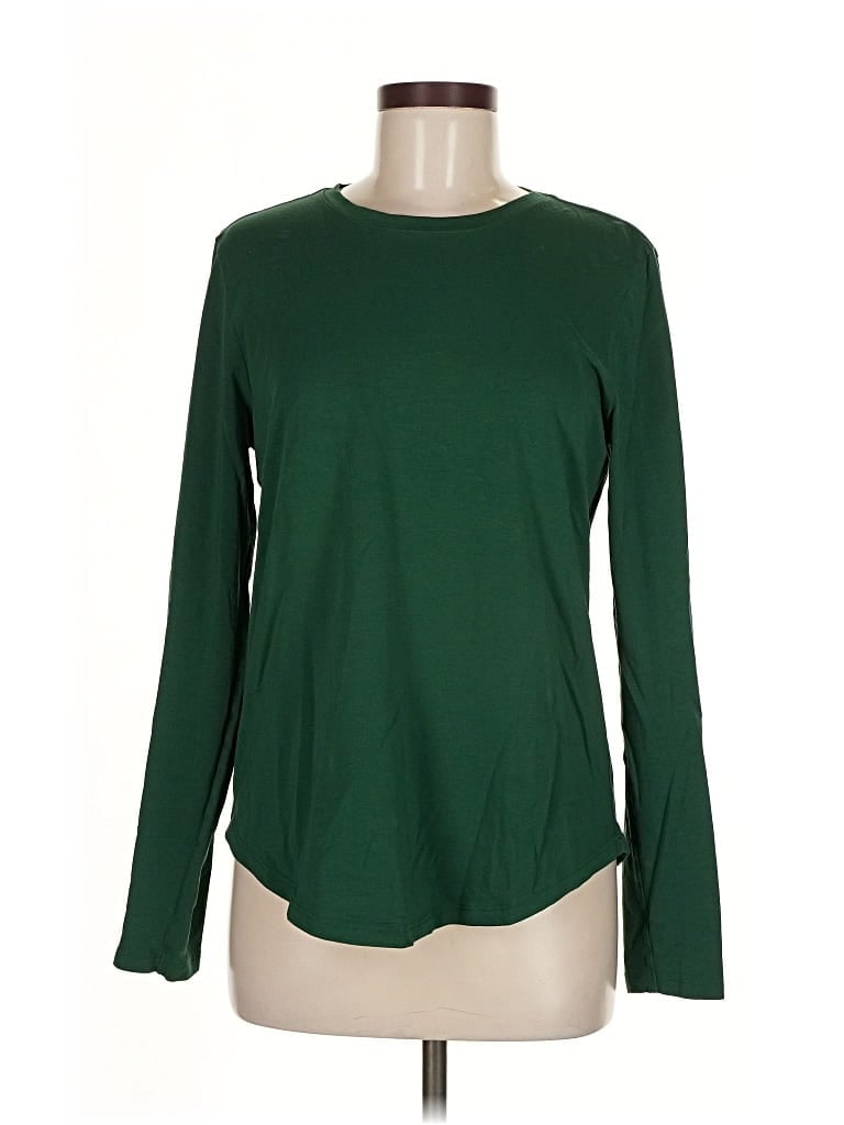 Pre-owned Lululemon Athletica Long Sleeve T-shirt In Green
