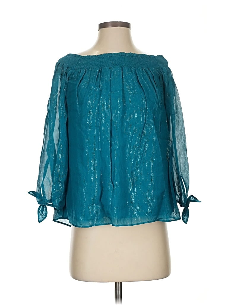 Pre-owned Lilly Pulitzer 3/4 Sleeve Blouse In Blue