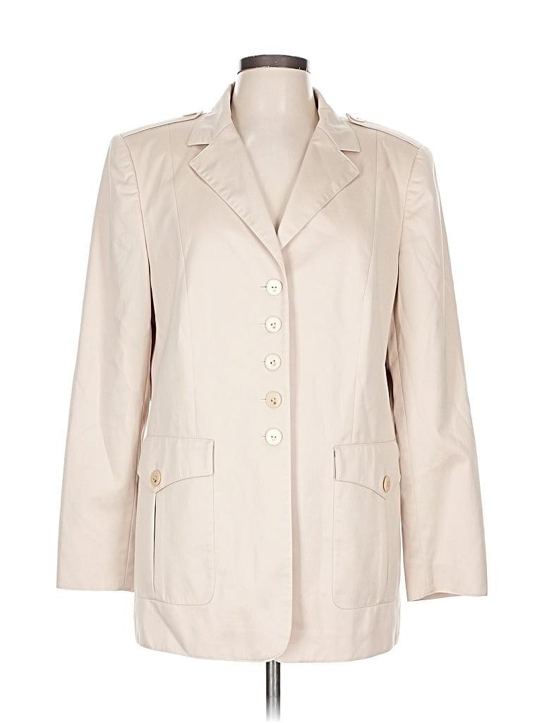 Pre-owned Escada Blazer Jacket In White