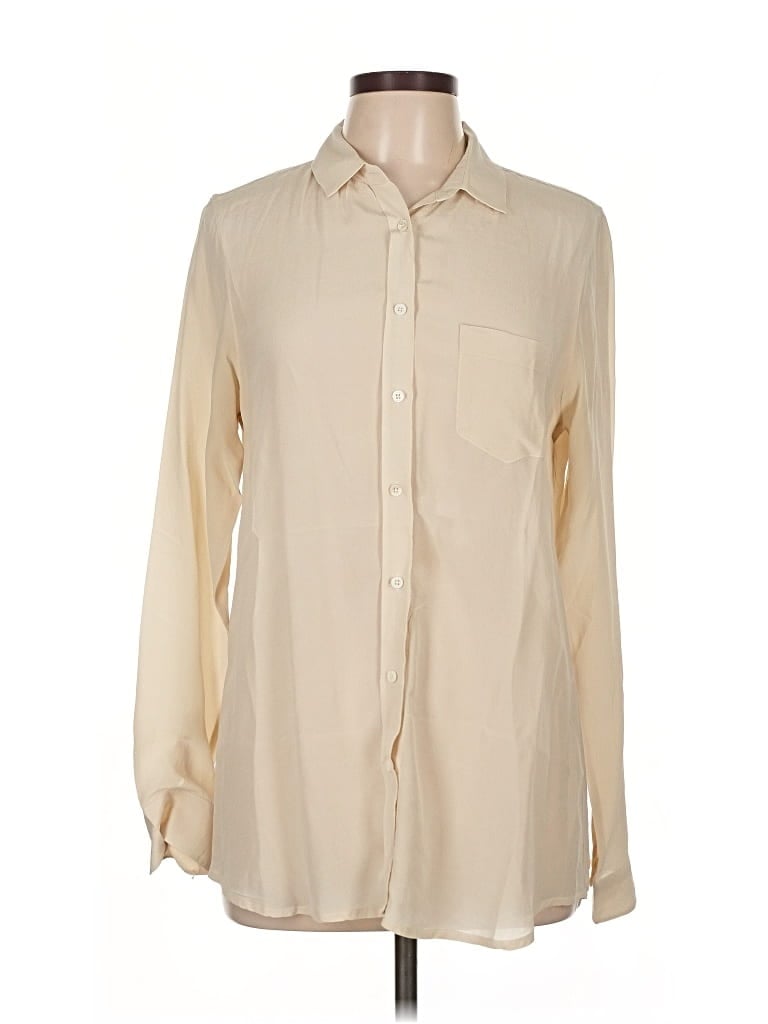 Pre-owned Joe Fresh Long Sleeve Button Down Shirt In White
