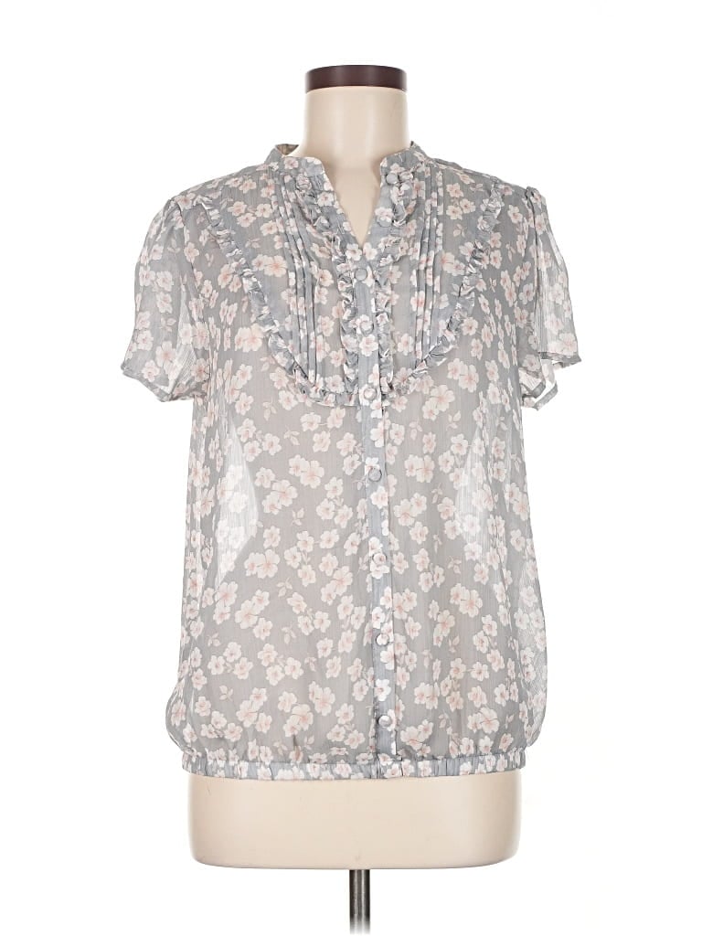 Pre-owned Torrid Short Sleeve Blouse In Gray