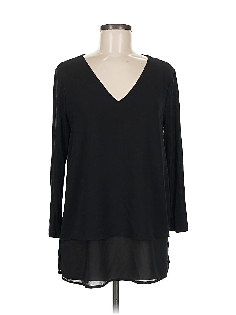Pre-owned Michael Michael Kors Long Sleeve Blouse In Black