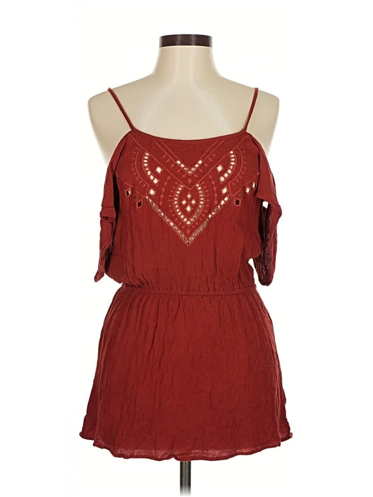 Pre-owned Maurices Sleeveless Top Burgundy Strapless Neckline Tops