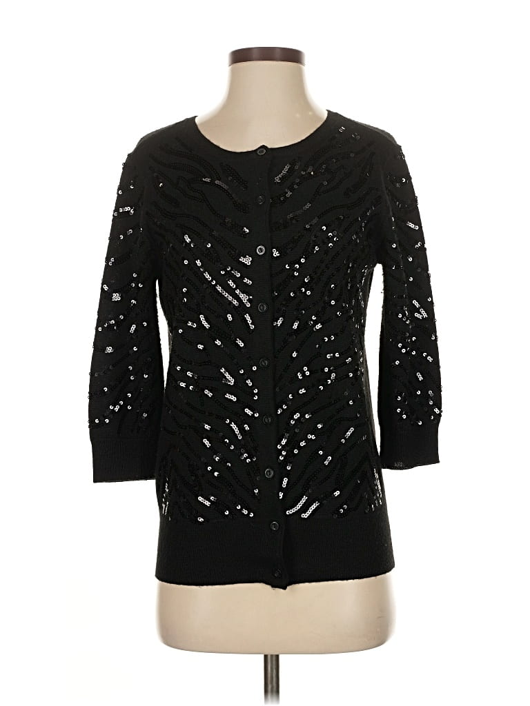 Pre-owned Calvin Klein Cardigan Sweater In Black