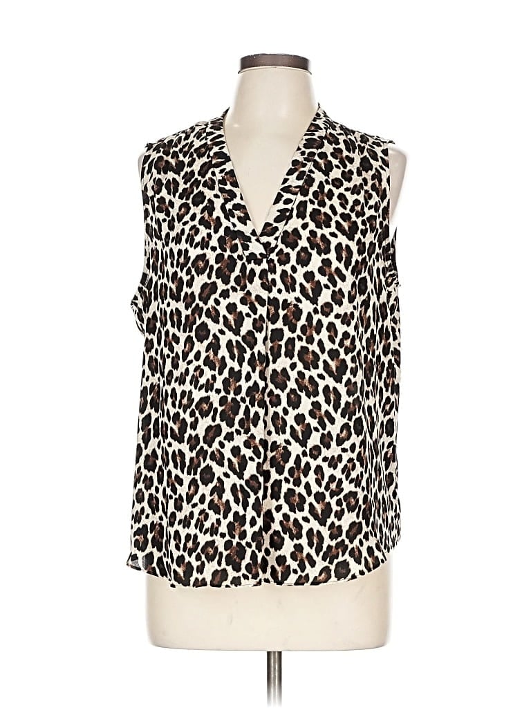 Pre-owned Vince Camuto Sleeveless Blouse In White