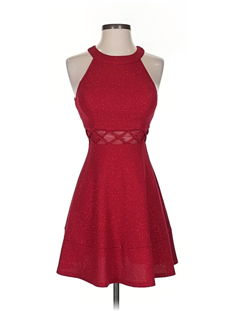 Pre-owned Honey And Rosie Cocktail Dress In Burgundy