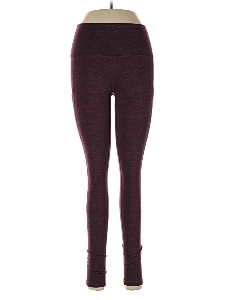 Pre-owned Aerie Active Pants In Burgundy