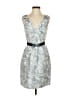 BCBGMAXAZRIA Paisley Silver Cocktail Dress Size 4 - photo 1