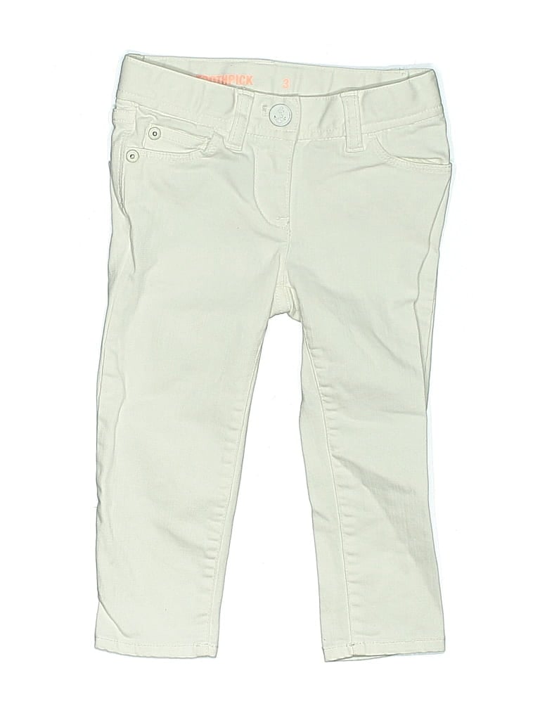 Pre-owned Crewcuts Kids' Jeggings In White