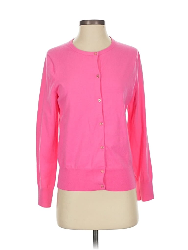 Pre-owned Lands' End Cardigan Sweater In Pink