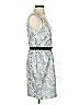 BCBGMAXAZRIA Paisley Silver Cocktail Dress Size 4 - photo 4