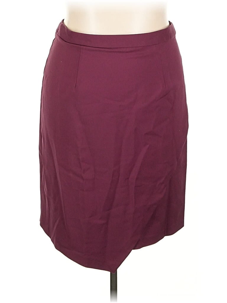 Pre-owned Eloquii Formal Skirt In Burgundy