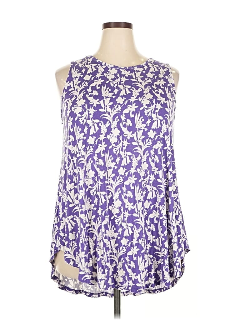 Pre-owned Lane Bryant Tank Top Purple Halter Neckline Tops