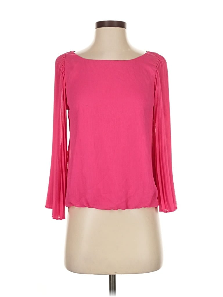 Pre-owned Alfani 3/4 Sleeve Top Pink Boatneck Tops