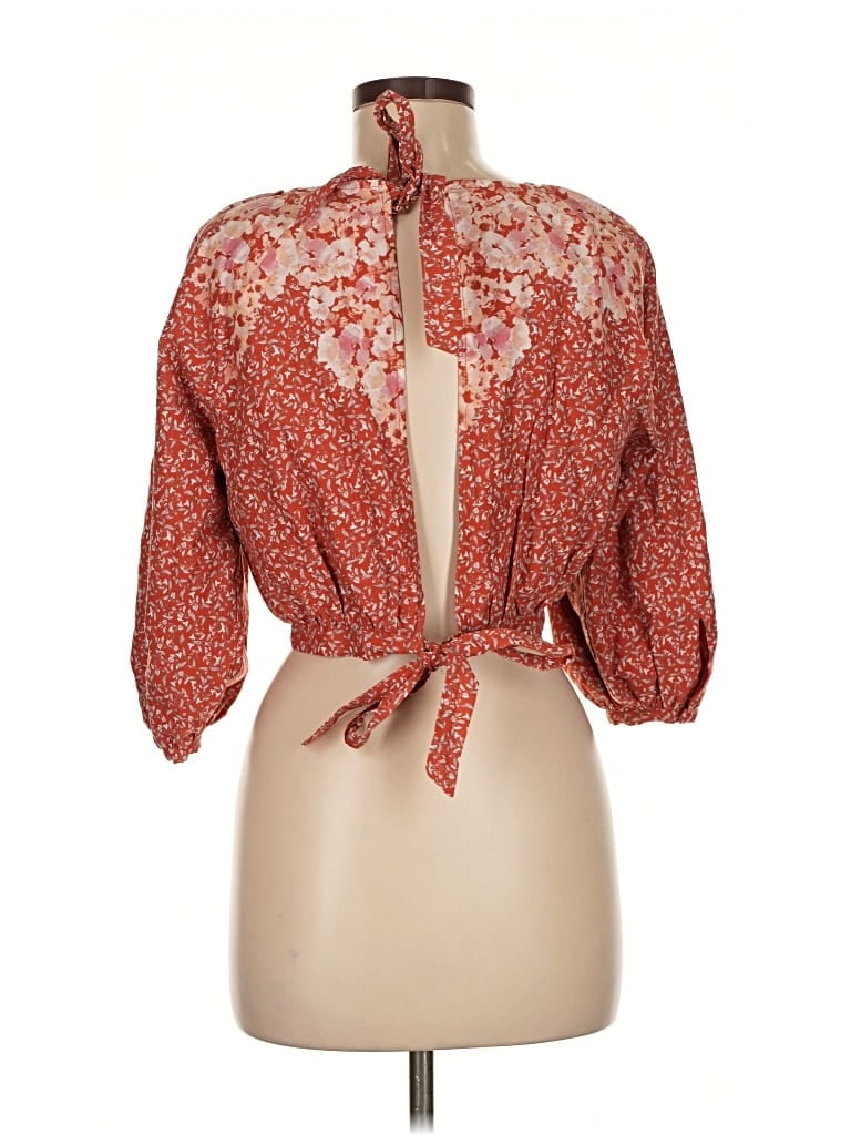 Pre-owned Coco + Jaimeson 3/4 Sleeve Blouse In Red