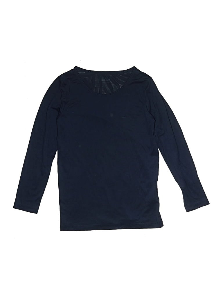 Pre-owned Assorted Brands Kids' Long Sleeve Henley Shirt In Blue