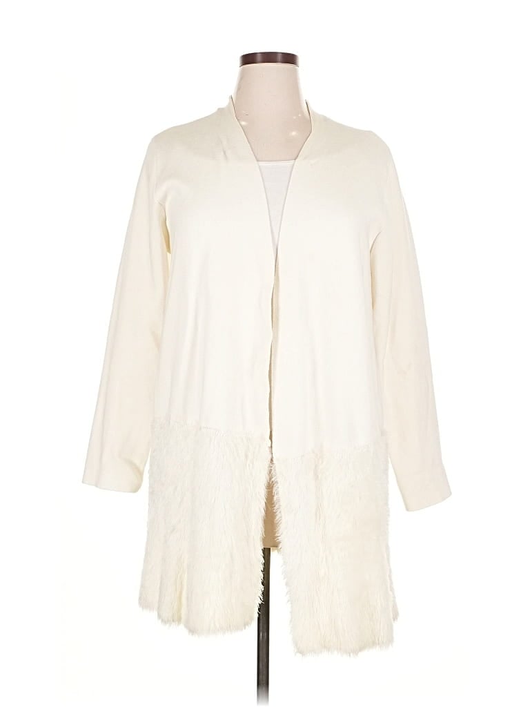Pre-owned Alfani Cardigan Sweater In White