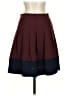 J.Crew 100% Polyester Color Block Burgundy Formal Skirt Size 0 - photo 1