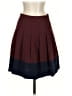 J.Crew 100% Polyester Color Block Burgundy Formal Skirt Size 0 - photo 2