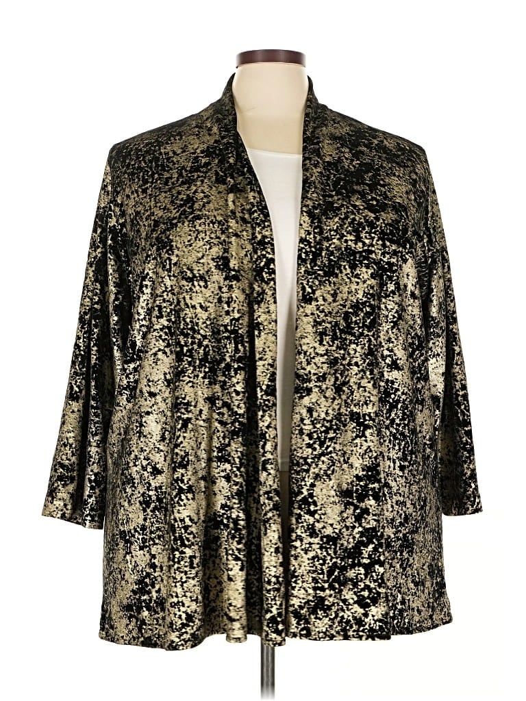 Pre-owned Caroline Rose Kimono In Gold