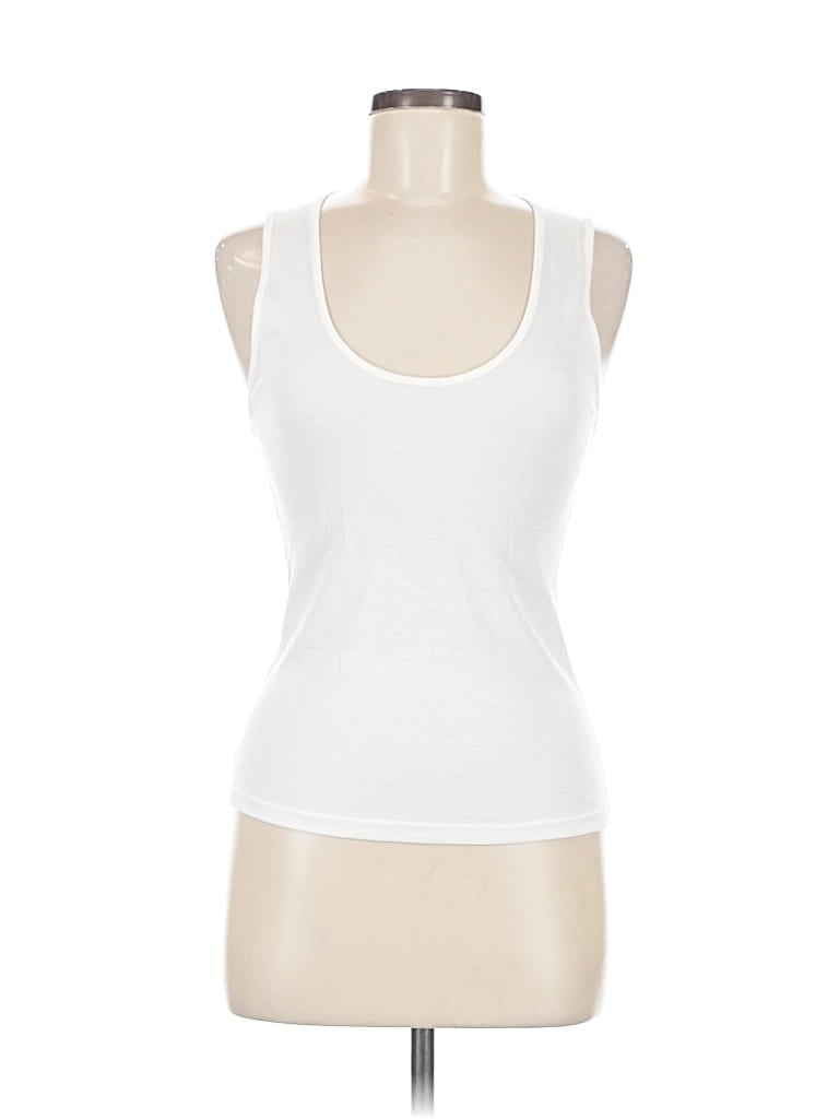 Pre-owned Zara Tank Top White Strapless Neckline Tops