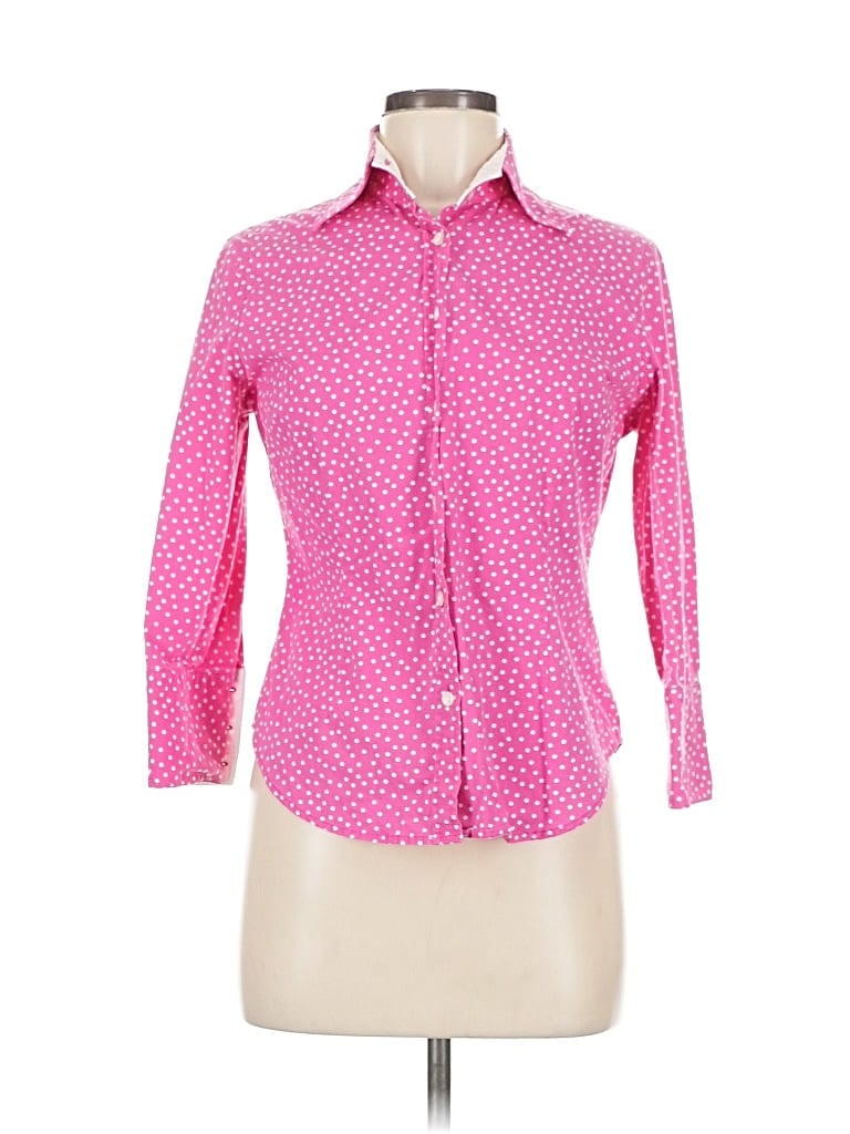 Pre-owned Nygard 3/4 Sleeve Button Down Shirt In Pink