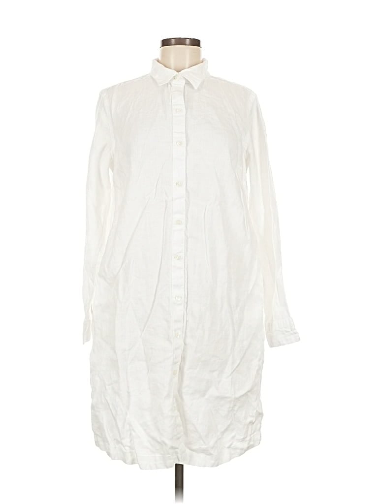 Pre-owned Lands' End Casual Dress In White