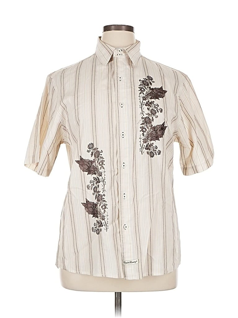 Pre-owned English Laundry Short Sleeve Blouse In White