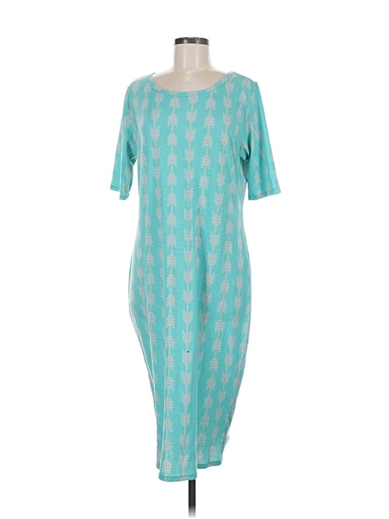 Pre-owned Lularoe Casual Dress In Blue