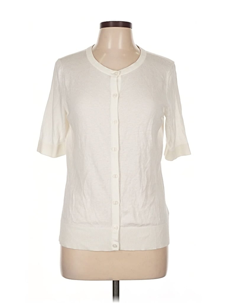 Pre-owned Merona Cardigan Sweater In White