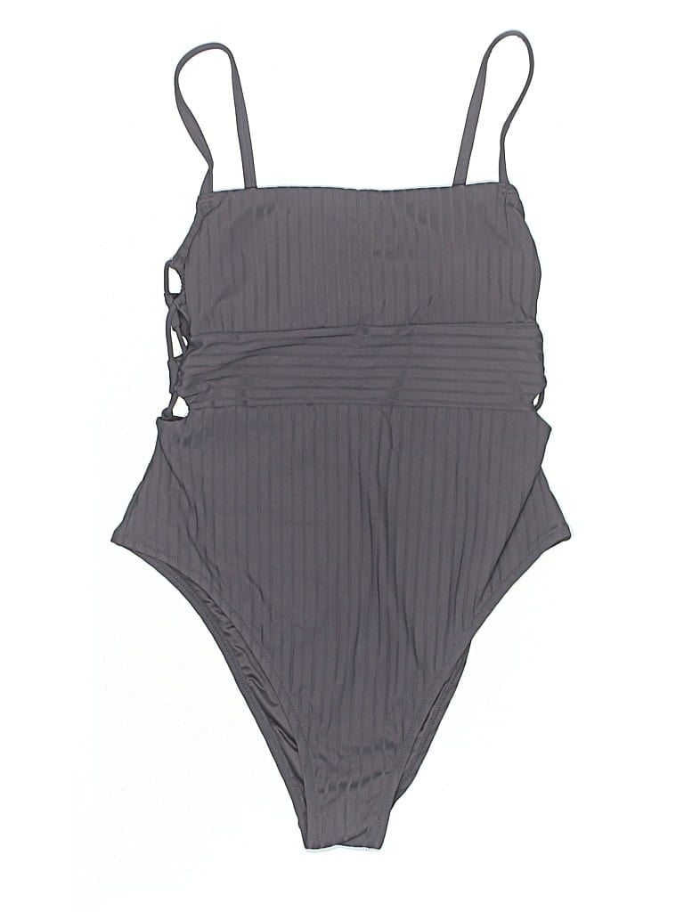 Shade & Shore One Piece Swimsuit In Gray