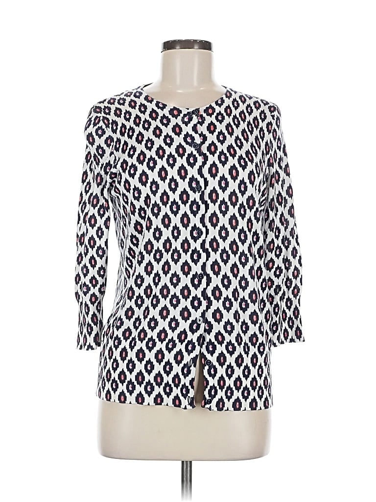 Pre-owned Foxcroft Cardigan Sweater In White