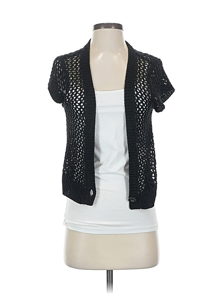 Pre-owned Tribal Cardigan Sweater In Black