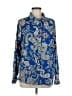 Tolani Paisley Blue Long Sleeve Blouse Size M - photo 1