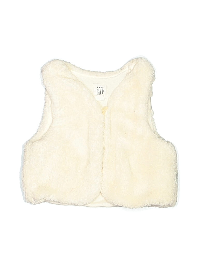 Pre-owned Baby Gap Babies' Sweater Vest In White