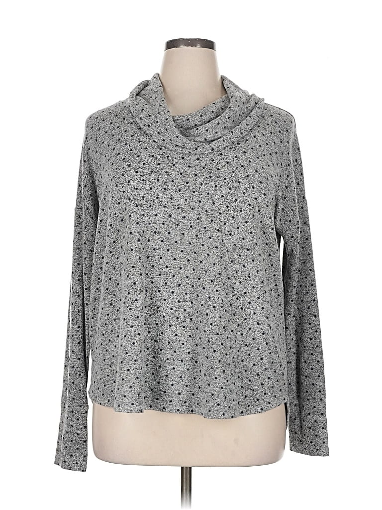 Pre-owned Lucky Brand Turtleneck Sweater In Gray