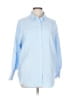 Unbranded Blue 3/4 Sleeve Button-Down Shirt Size L - photo 1